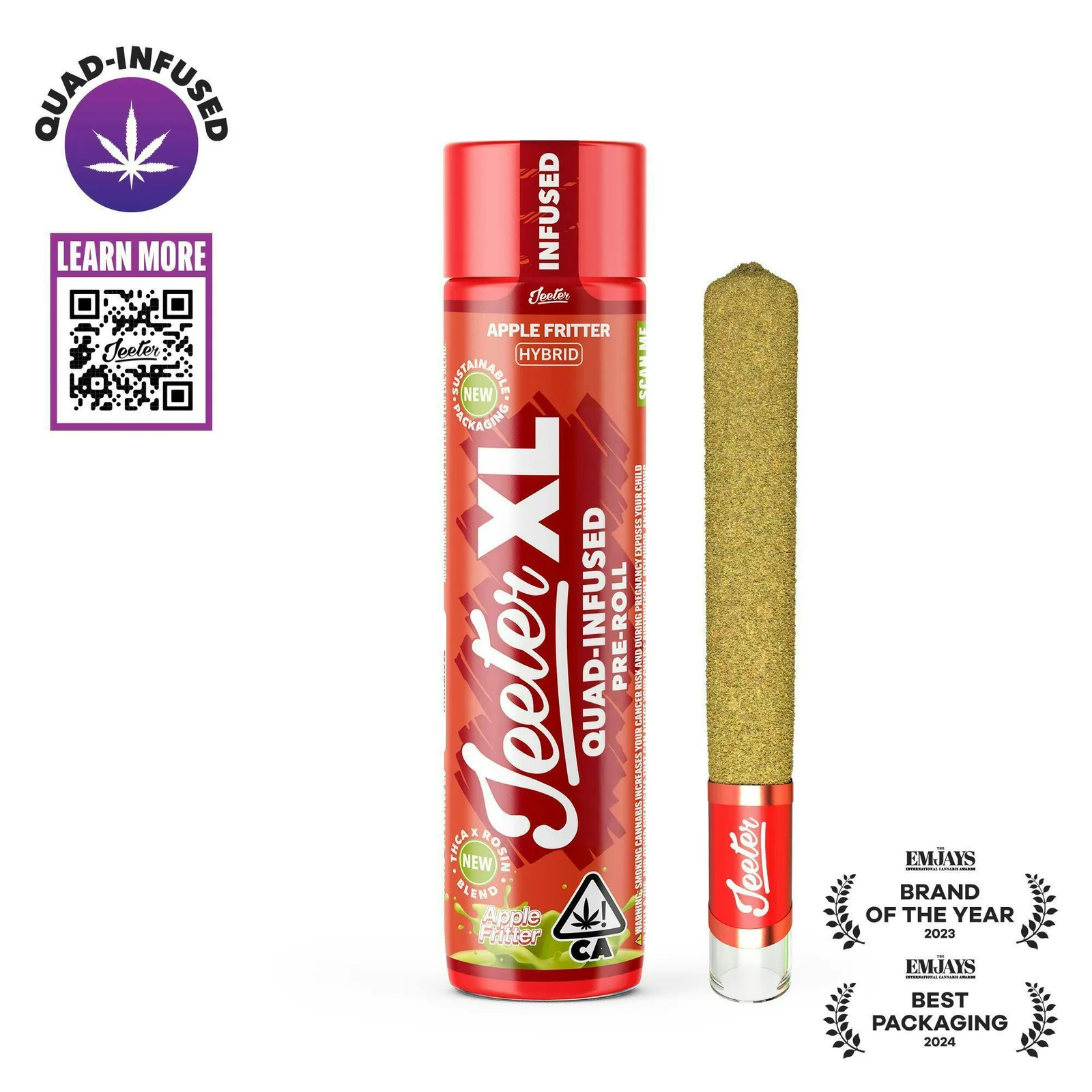 Jeeter | Apple Fritter | XL Quad-Infused Joint | 2g