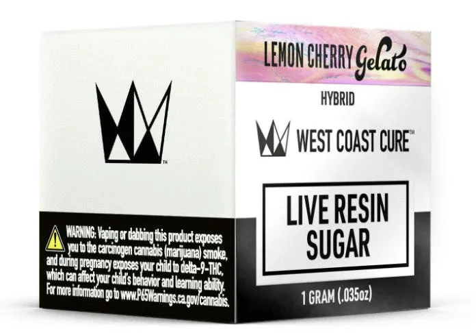 WEST COAST CURE - LIVE RESIN SUGAR - LEMON CHERRY GELATO 1G