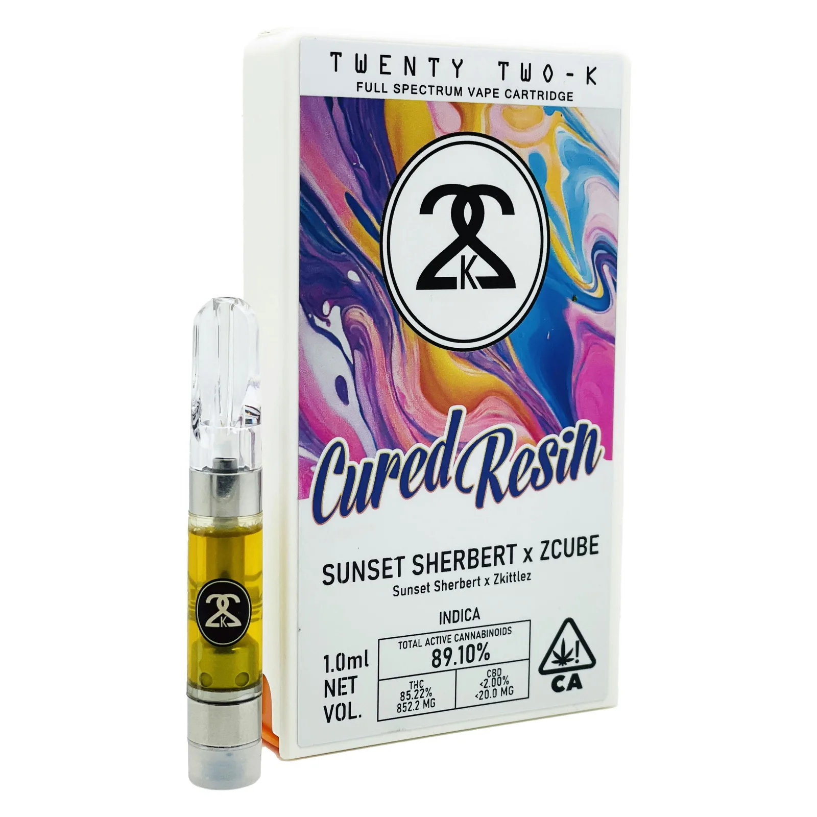 22K - Cured Resin - Sunset Sherbert x Zcube - 1.0ml Cartridge