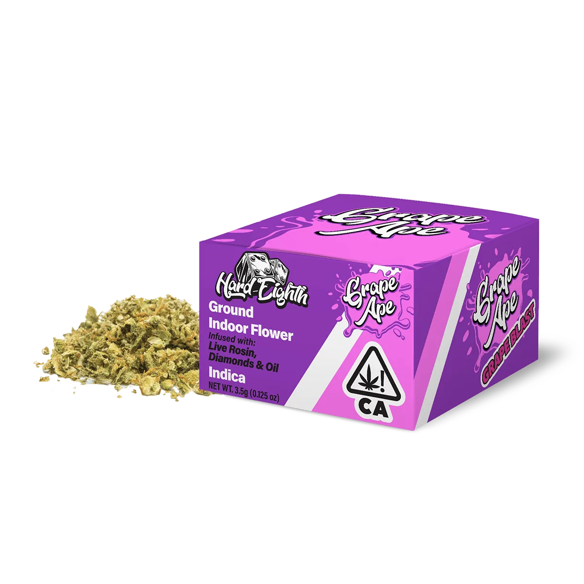 Hard Eighth Infused Flower - Grape Ape 3.5g