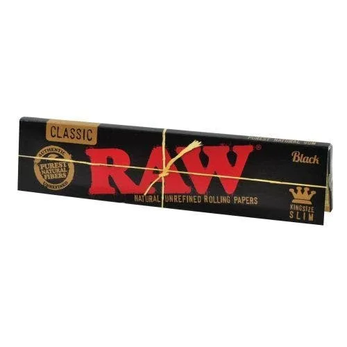 Z Wave RAW Black King Size Slim Papers Rolling Papers