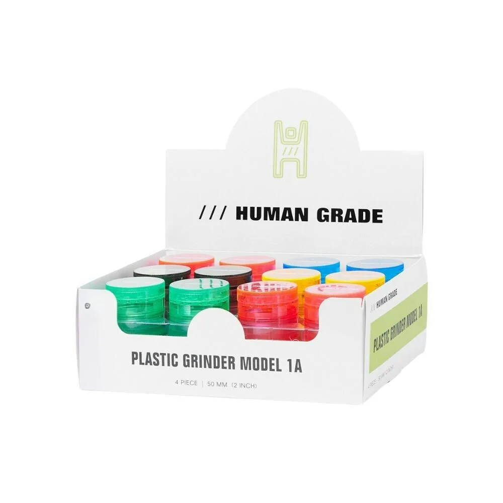 ASSORTED 2" PLASTIC GRINDER 4PC - HUMAN GRADE