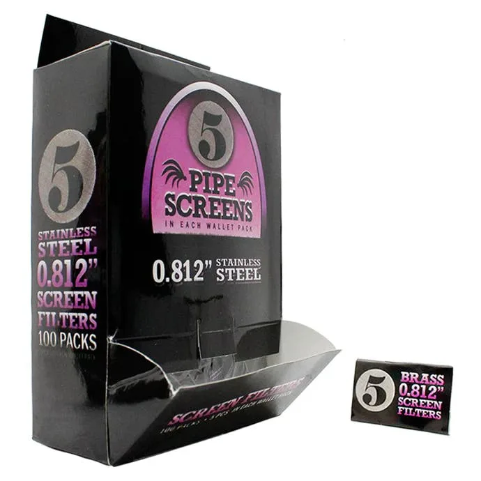 5 PIPE SCREENS IN EACH WALLET PACK (STAINLESS STEEL)