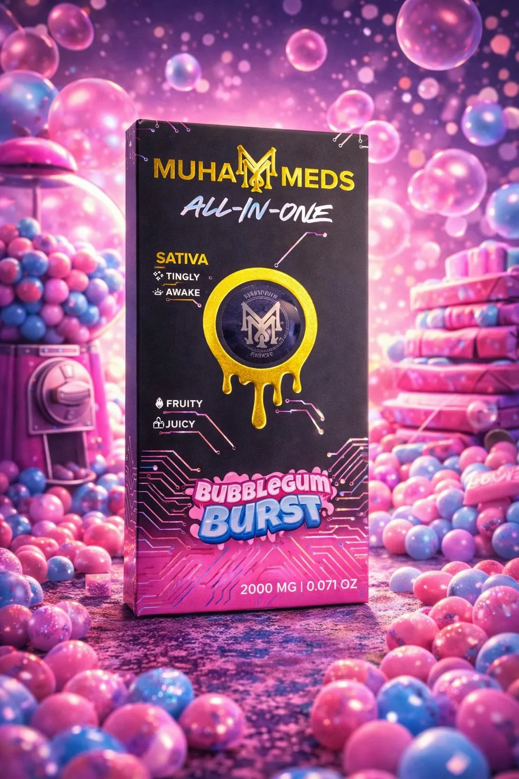Muha Meds | Bubblegum Burst | Disposable | 2g