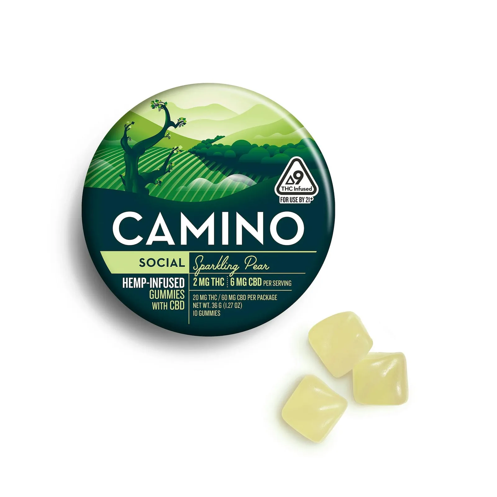 Sparkling Pear Gummies | 3:1 CBD:THC | 100mg