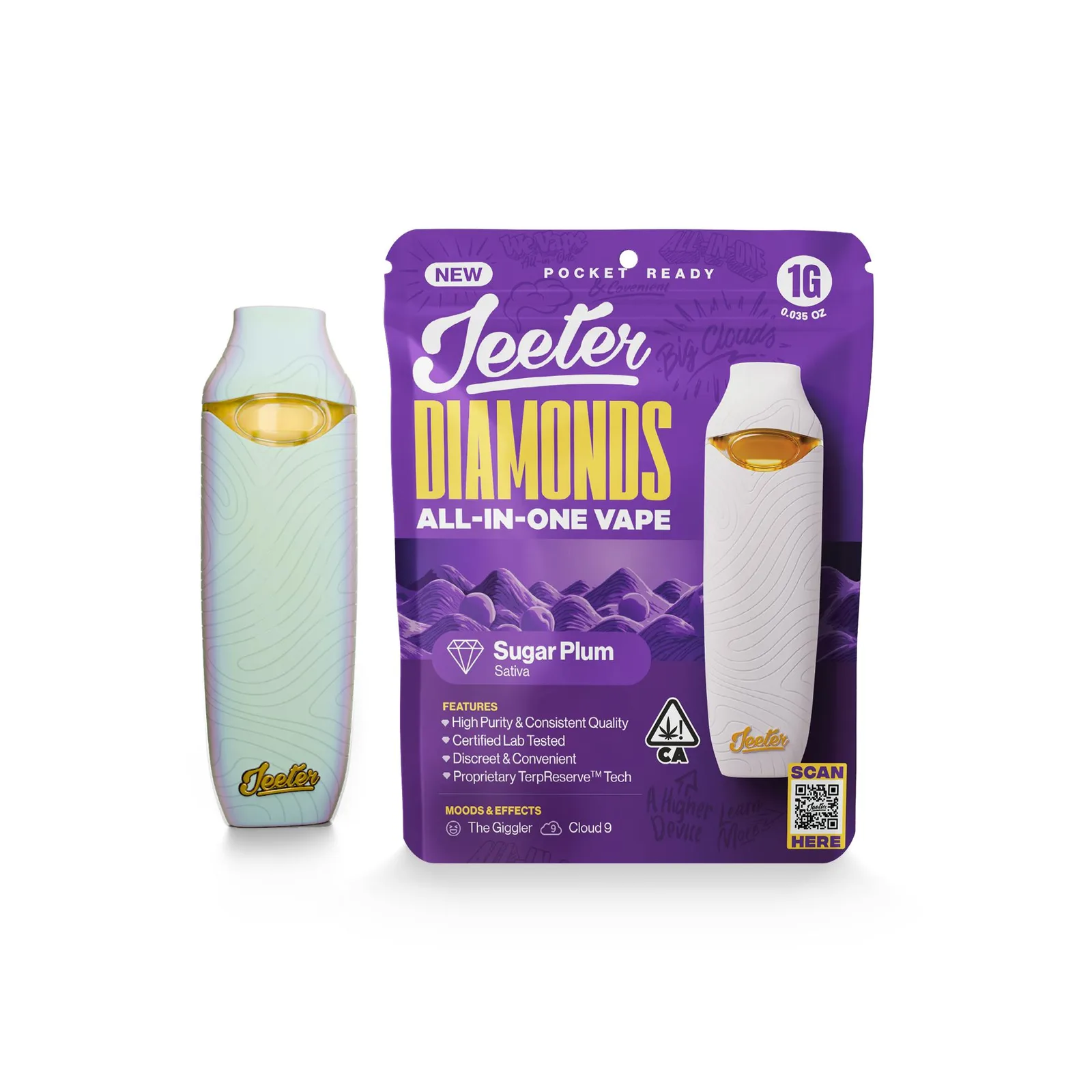 Jeeter | AIO Vape | 1g | Diamonds | Sugar Plum