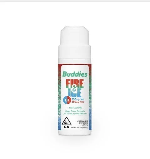 Fire & Ice Roll-On Topical | 1:1 THC:CBD | Buddies