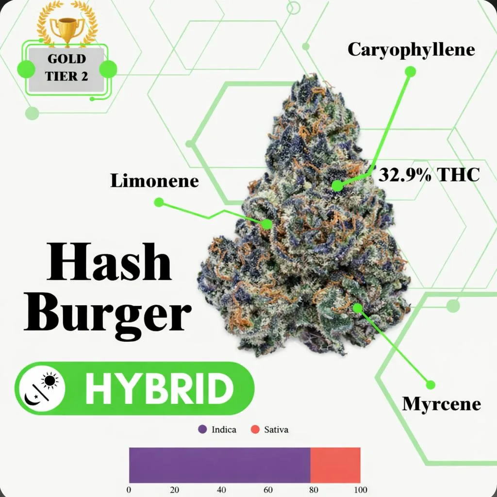 TIER 2 FLOWER -HASH BURGER - HYBRID
