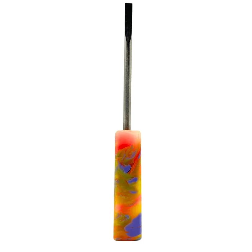 Dunkin Dabbers - Travel 3 3/4 Pourcasso UV + Silver Leaf - Dab Tool