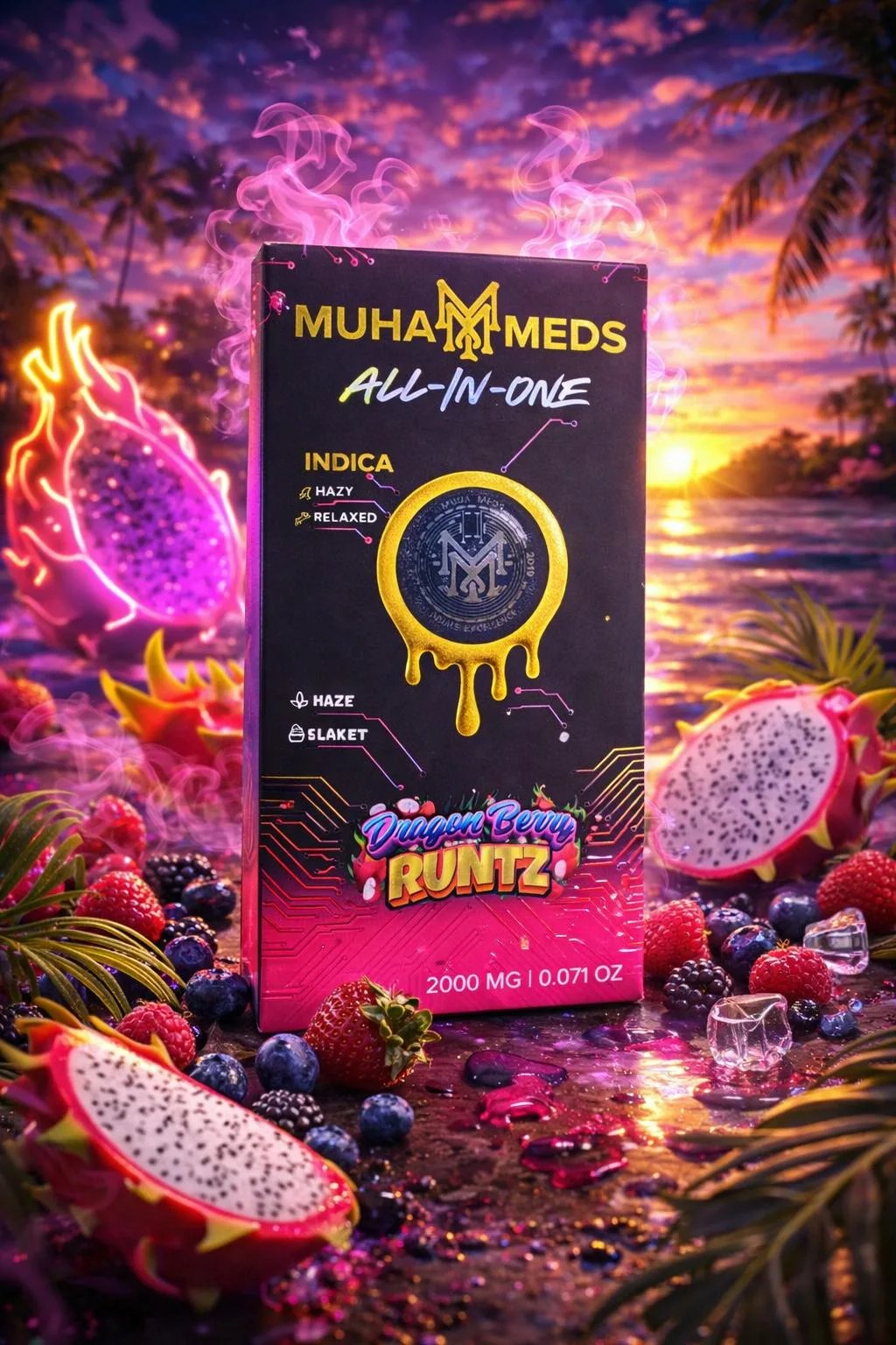 Muha Meds | Dragon Berry Runtz | 3rd Gen Disposable | 2g