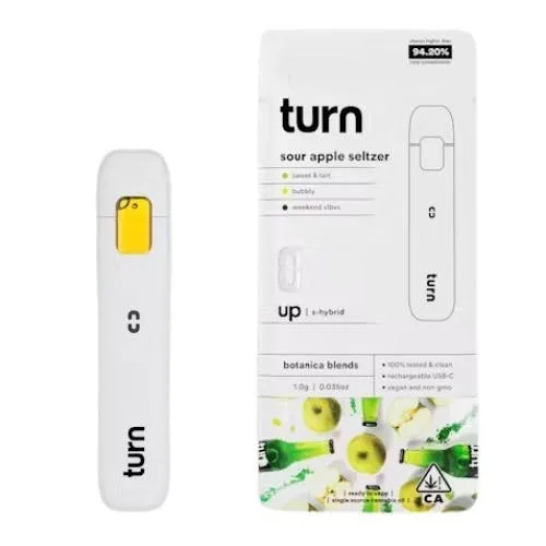 turn | Sour Apple Seltzer | Disposable | 2g