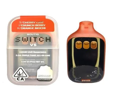 BOUTIQ SWITCH V5- 2G (S)CHERRY LIME(I)CRUNCH BERRY(H)ORANGE MOCHI