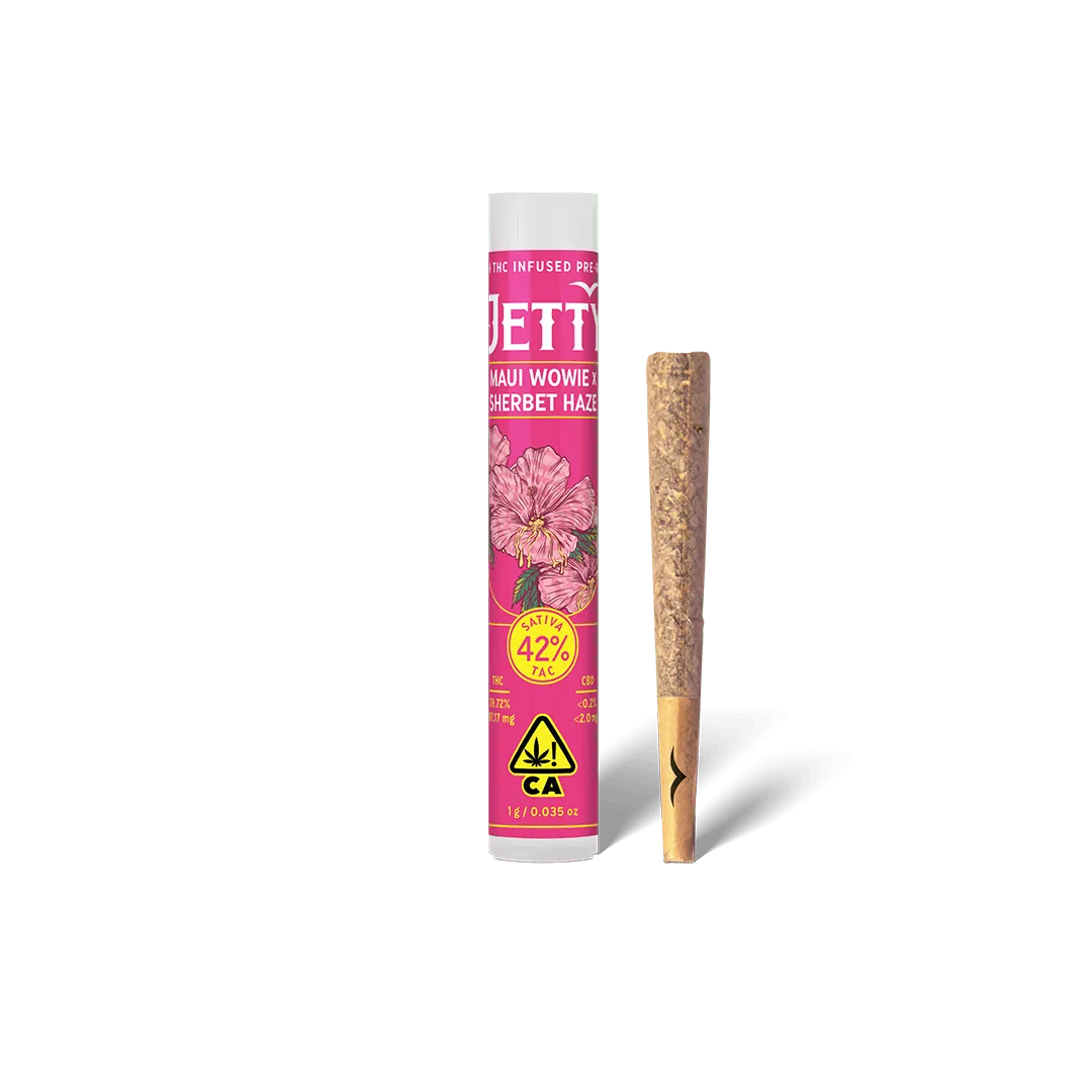 Jetty Pre-Roll High THC Infused 1g Maui Wowie x Sherbet Haze
