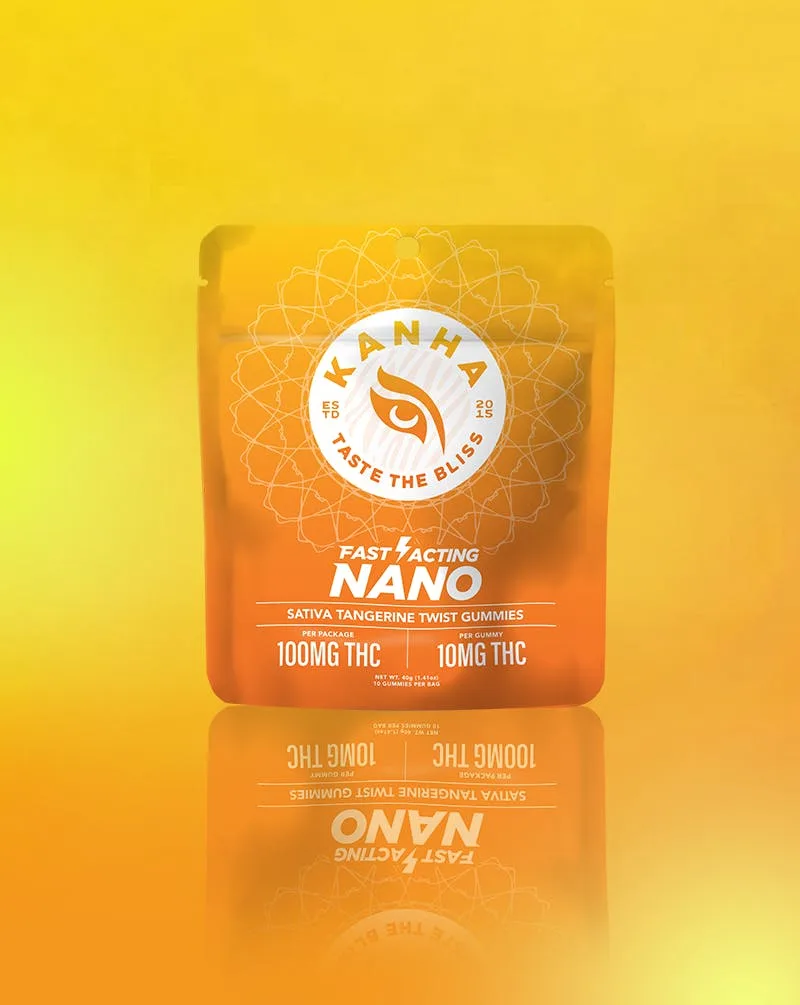 Tangerine Twist | NANO | Sativa | 100mg THC | 10-pack