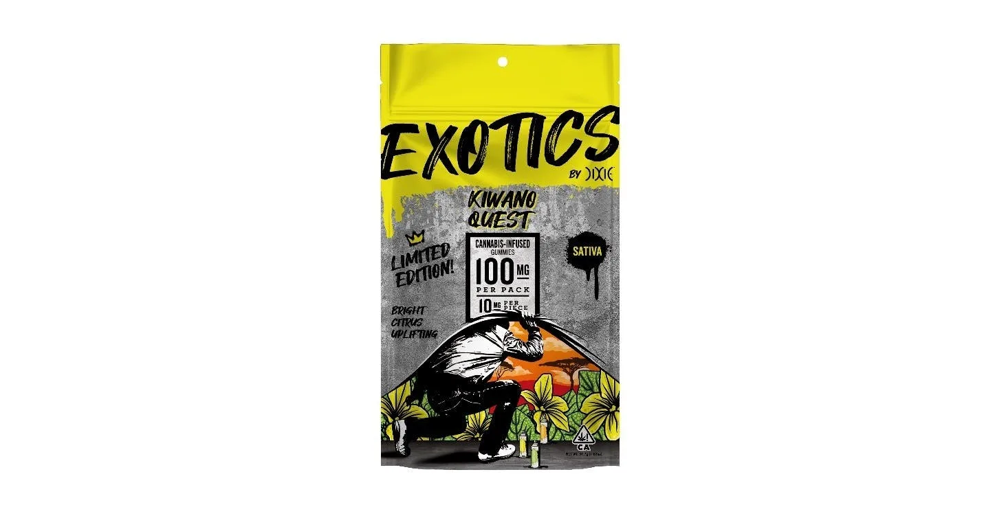 Dixie Brands | Exotics Kiwano Quest Sativa 10ct | 100mg