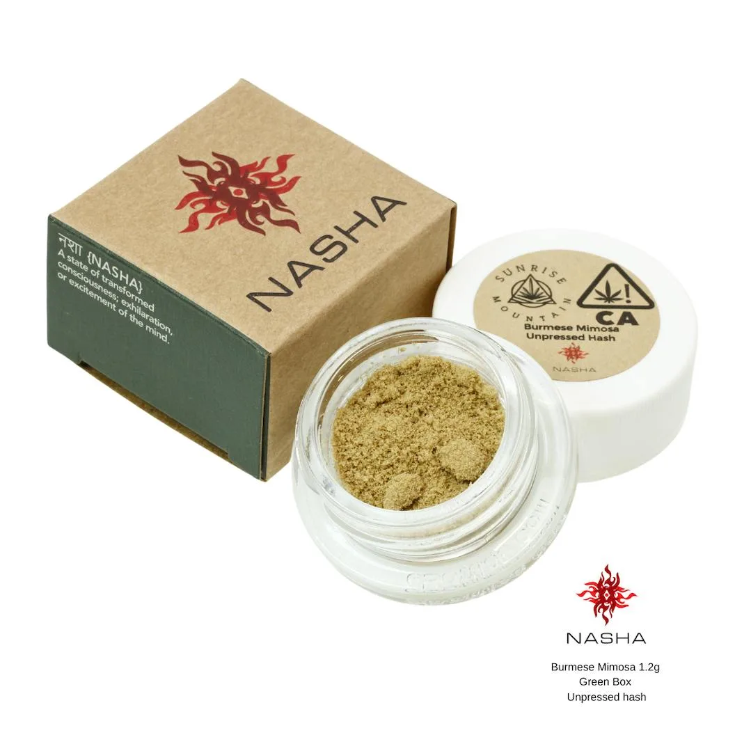 Burmese Mimosa 1.2g Green Unpressed Hash