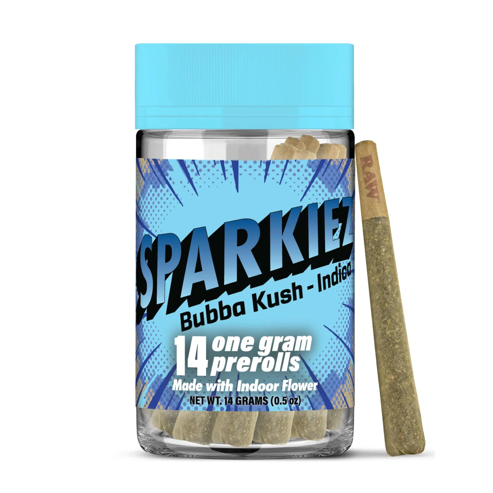 Sparkiez | Prerolls | 14pc x 1g | Bubba Kush