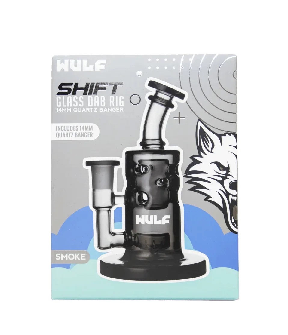 Wulf Mods Shift 14mm Dab Rig with Quartz Banger - Smoke