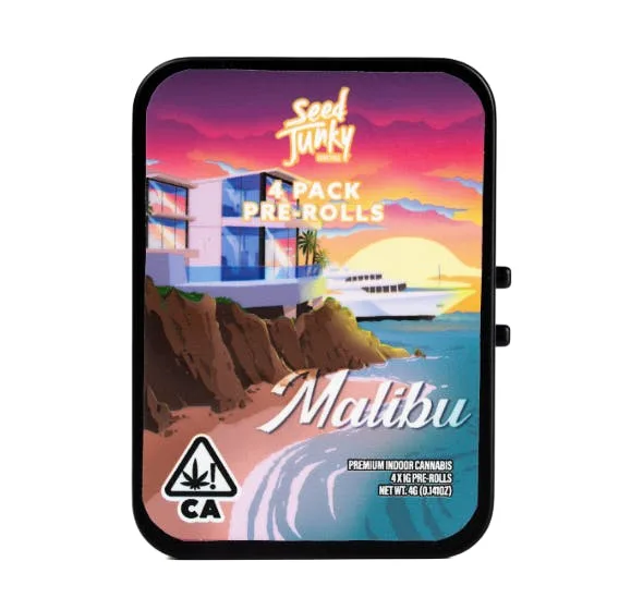 MALIBU PRE-ROLL 4 PACK - 4G - HYBRID - SEED JUNKY