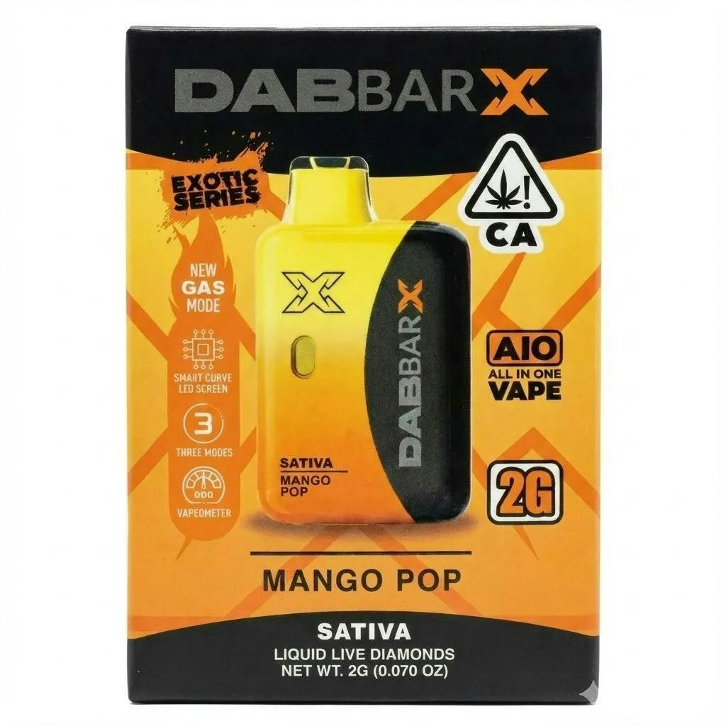 DabbarX Mango Pop AIO Disposable – 2G (Sativa)