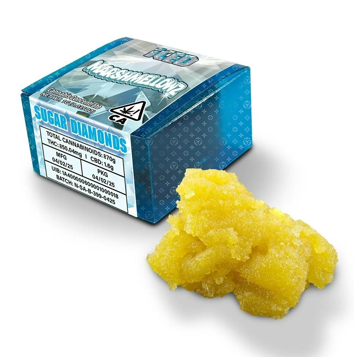 ICED Sugar Diamonds Marshmellowz 1g