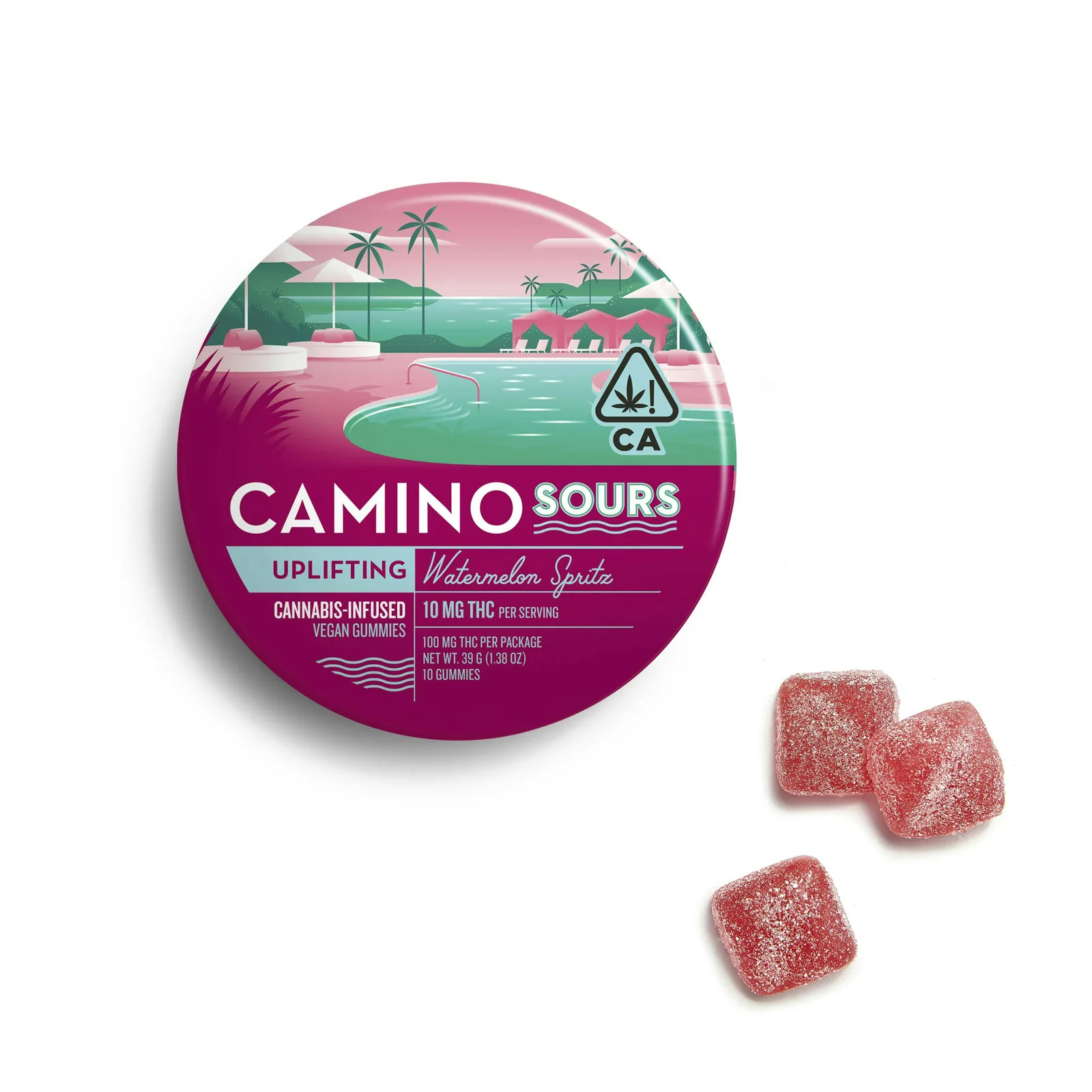 Camino Sours | Watermelon Spritz "Uplifting" Gummies - 100mg