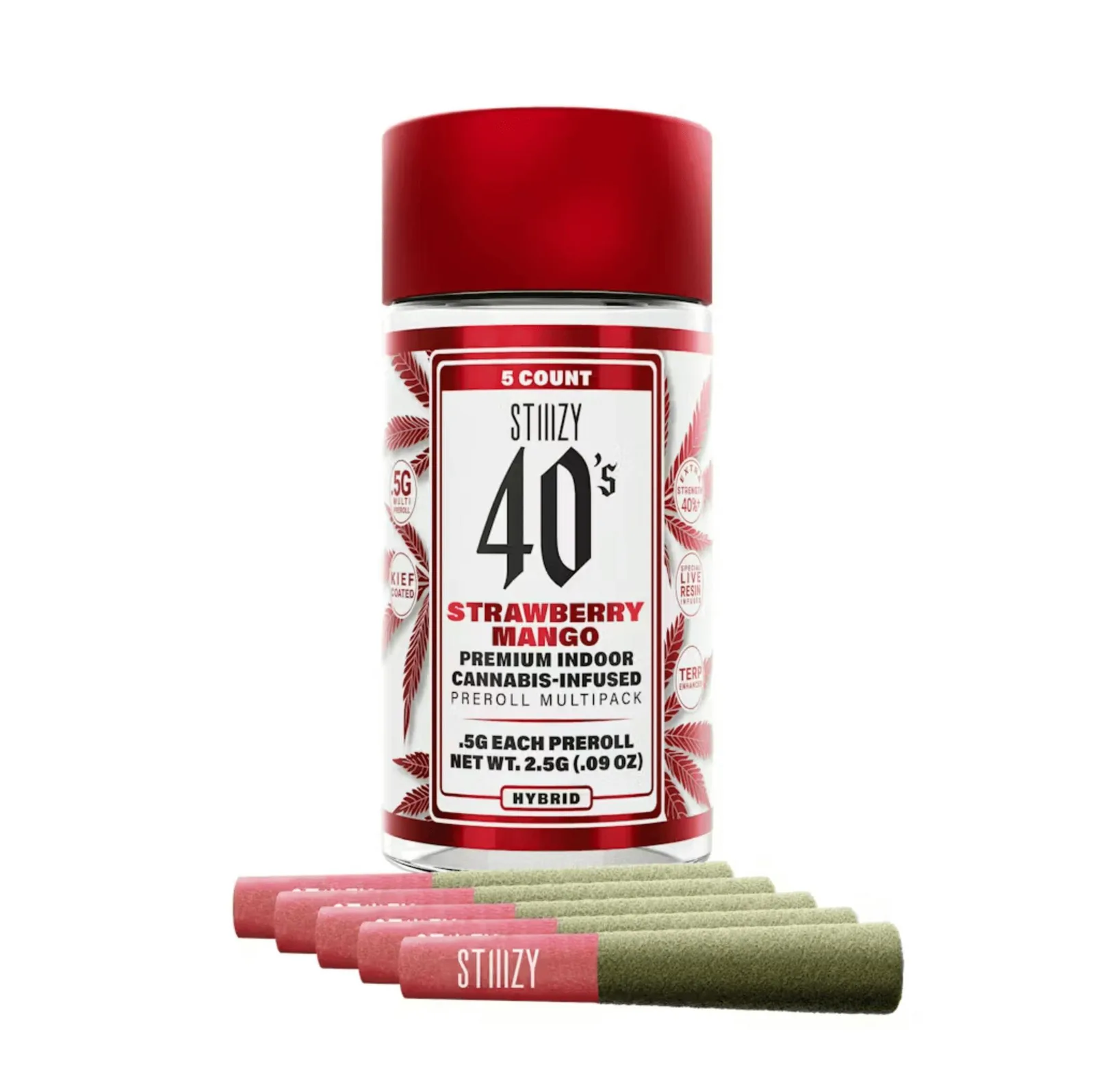 Stiiizy - Strawberry Mango Infused Pre-Roll 5 Pack