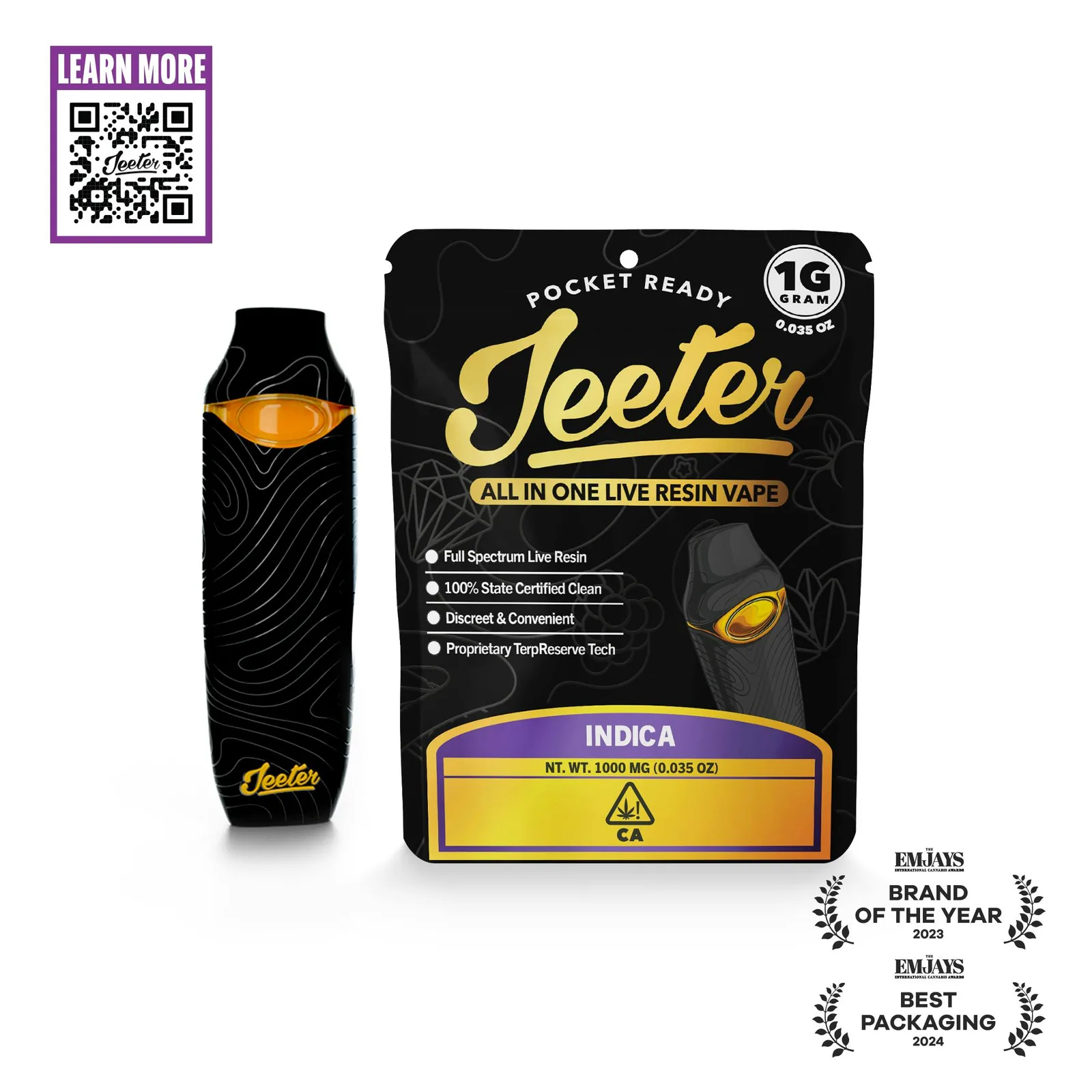 Jeeter | AIO Vape | 1g | Live Resin | Pink Sunset