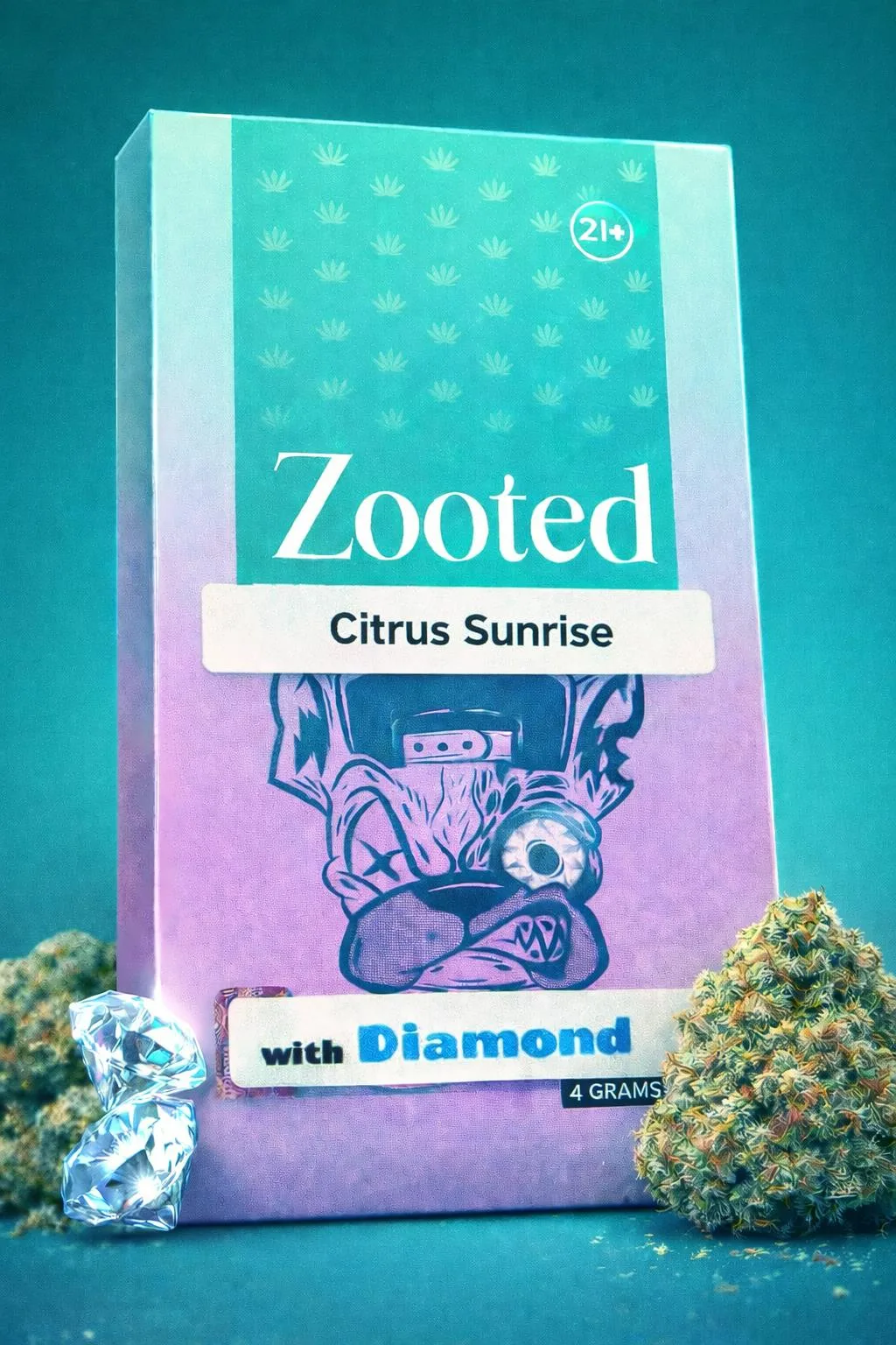Zooted - Citrus Sunrise- infused preroll pack 4g