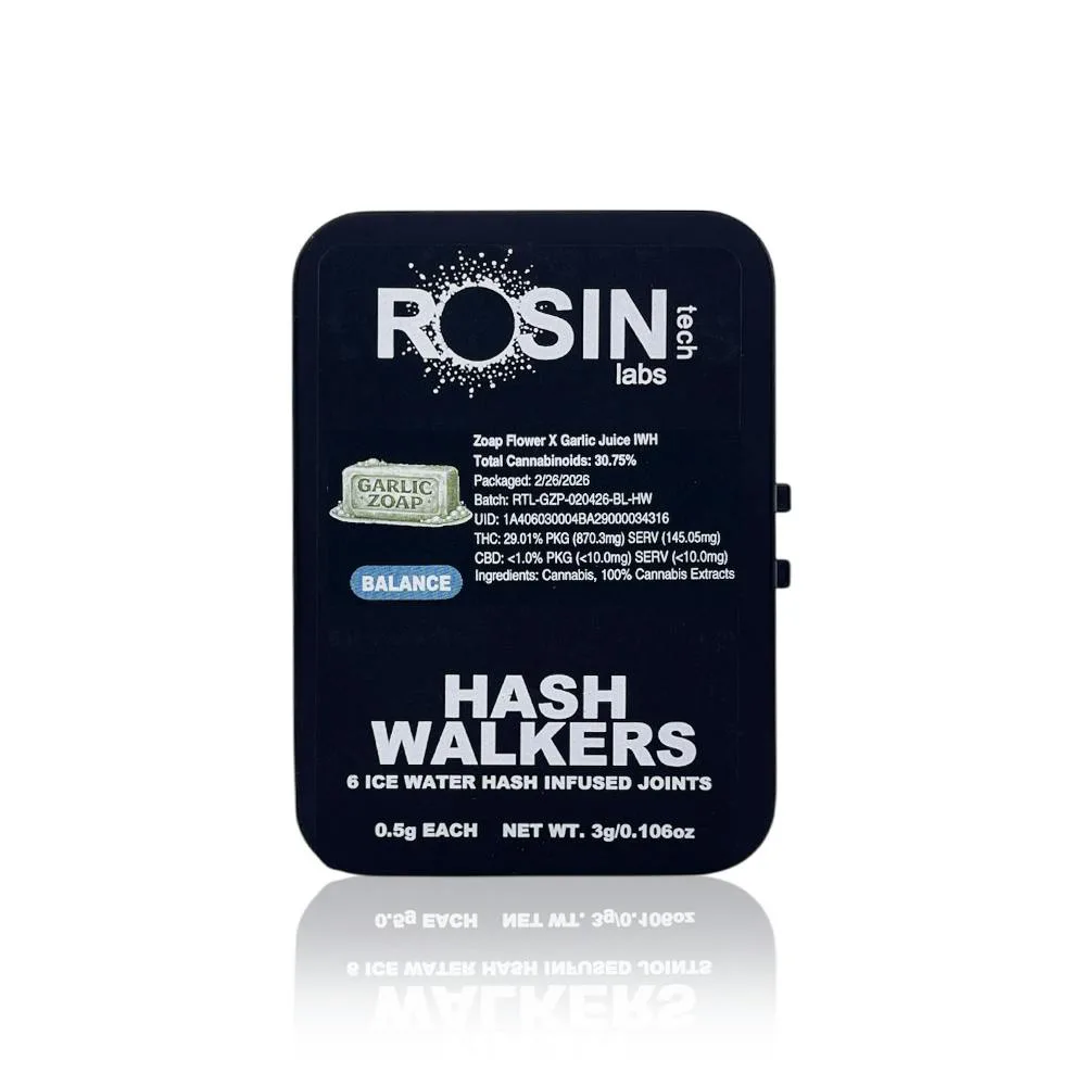 ROSINTECH - Infused Preroll - Garlic Zoap - Hash Walkers - 3G