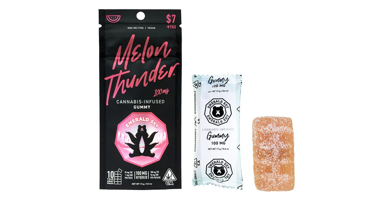 Emerald Sky - Melon Thunder 10:1 THC:CBD Gummy - 110mg