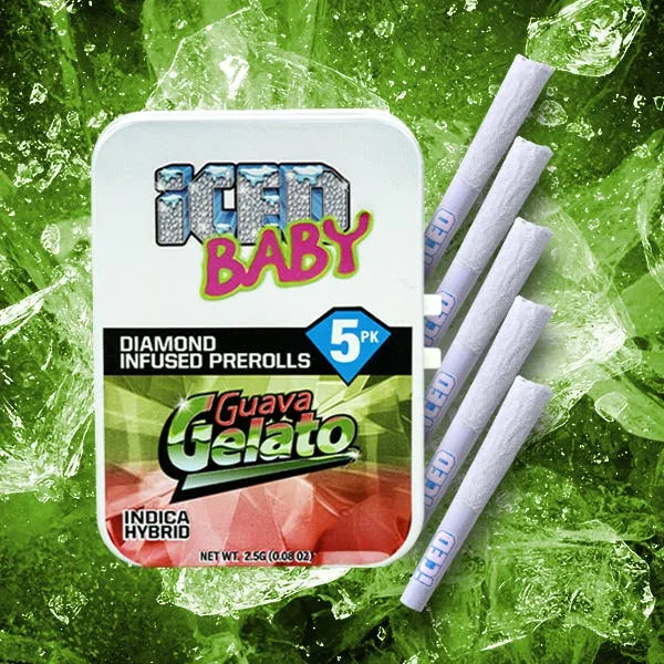 ICED - Infused Preroll - 0.5g 5pk - Guava Gelato
