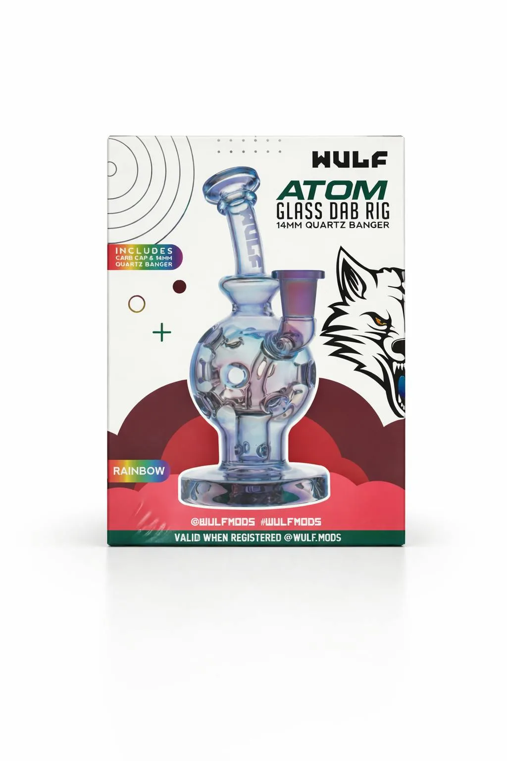WULF - Atom Glass Dab Rig + 14mm Quartrz Banger