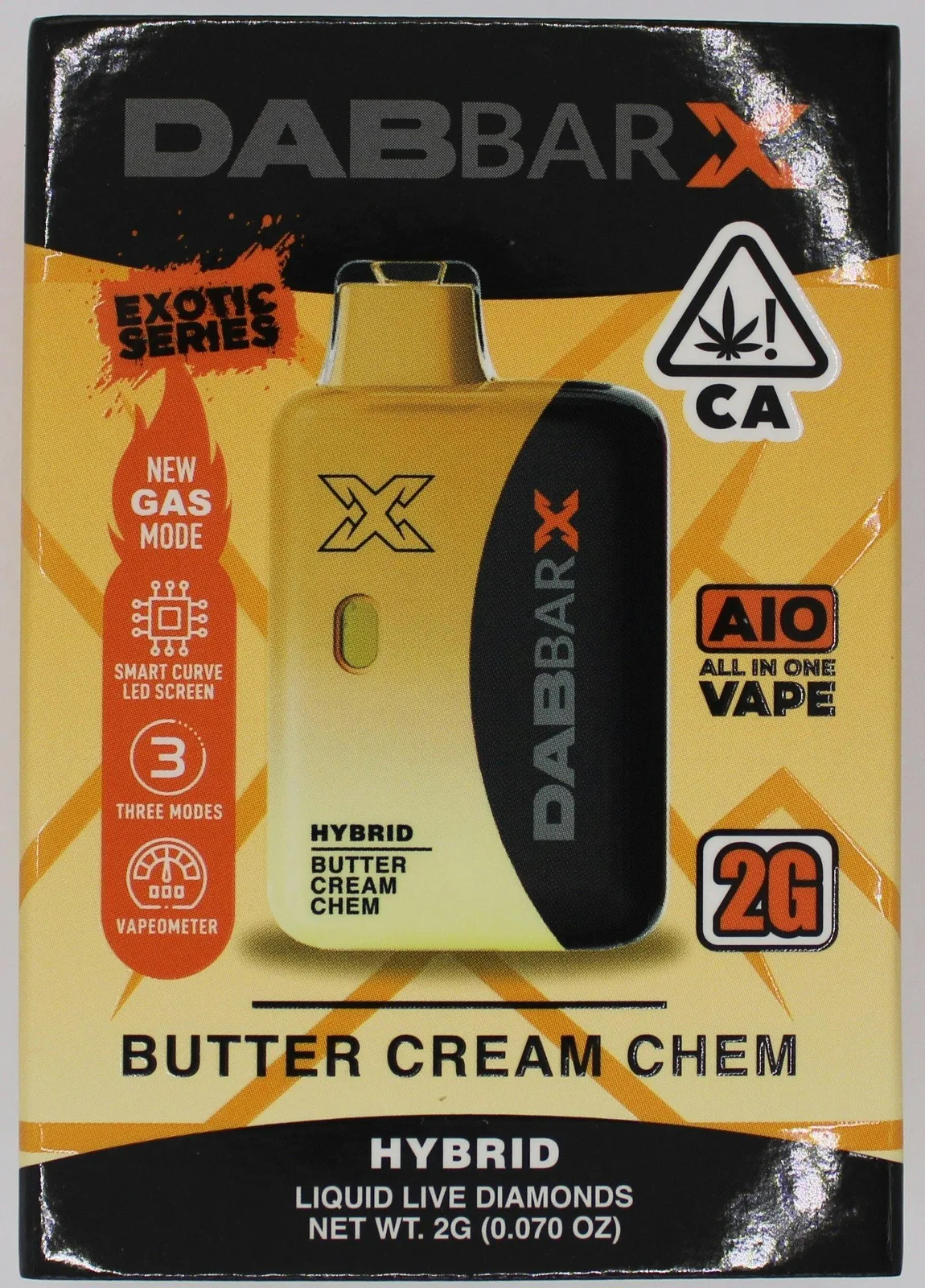VAPE- DABBAR X LIQUID LIVE DIAMONDS Butter Cream Chem 1G