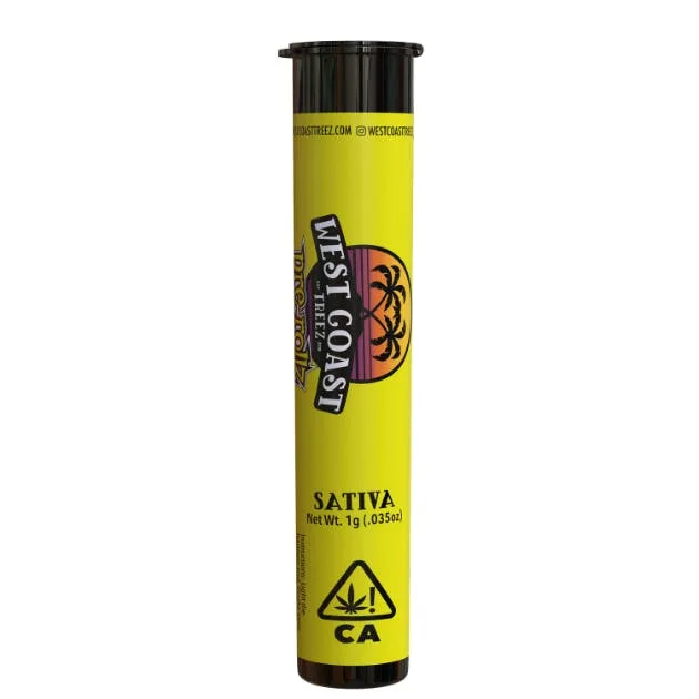 WEST COAST TREEZ - SUPER SILVER HAZE (1G) PREROLL [S]