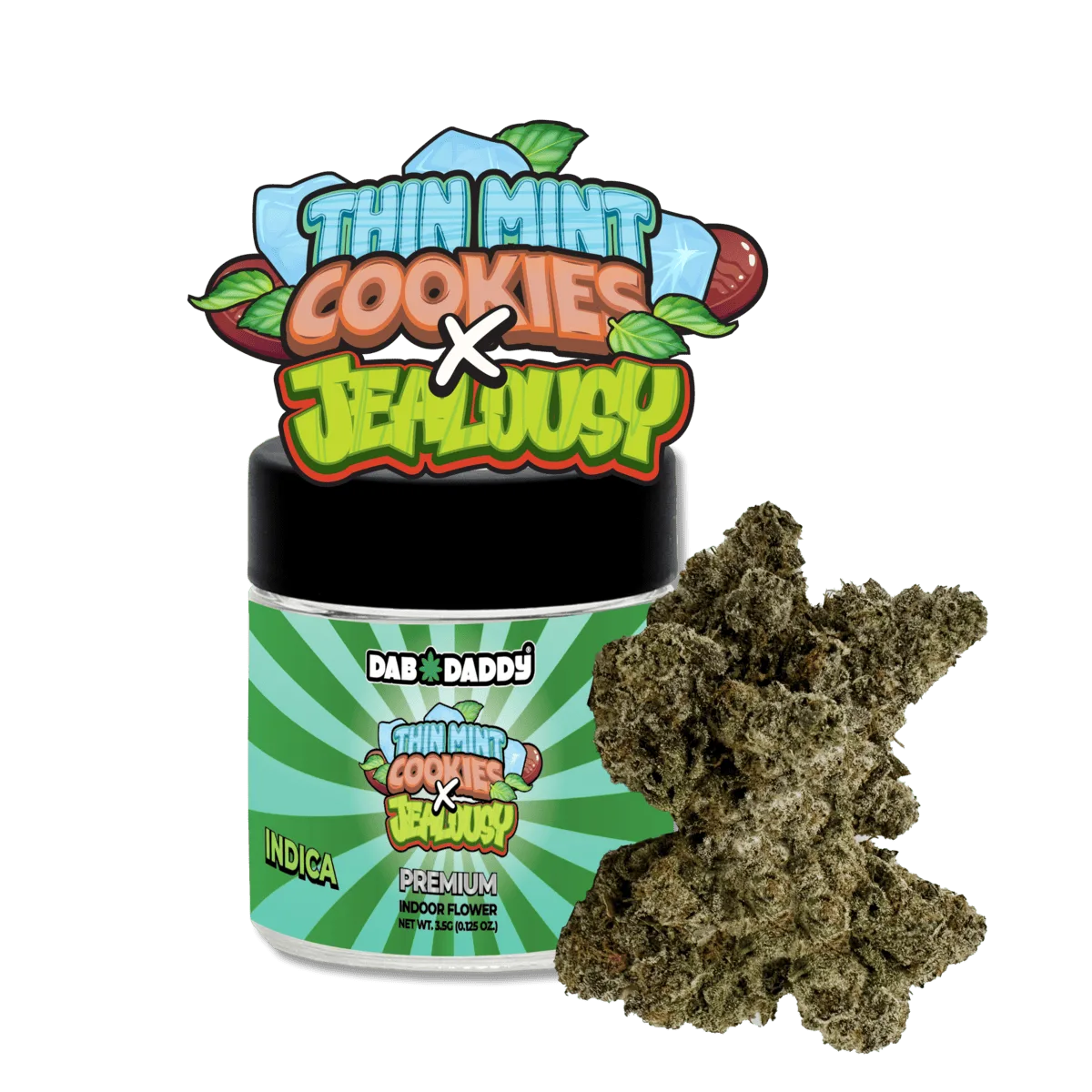 Thin Mint Cookies X Jealousy Flower Dab Daddy® 3.5g Premium Indoor Flower