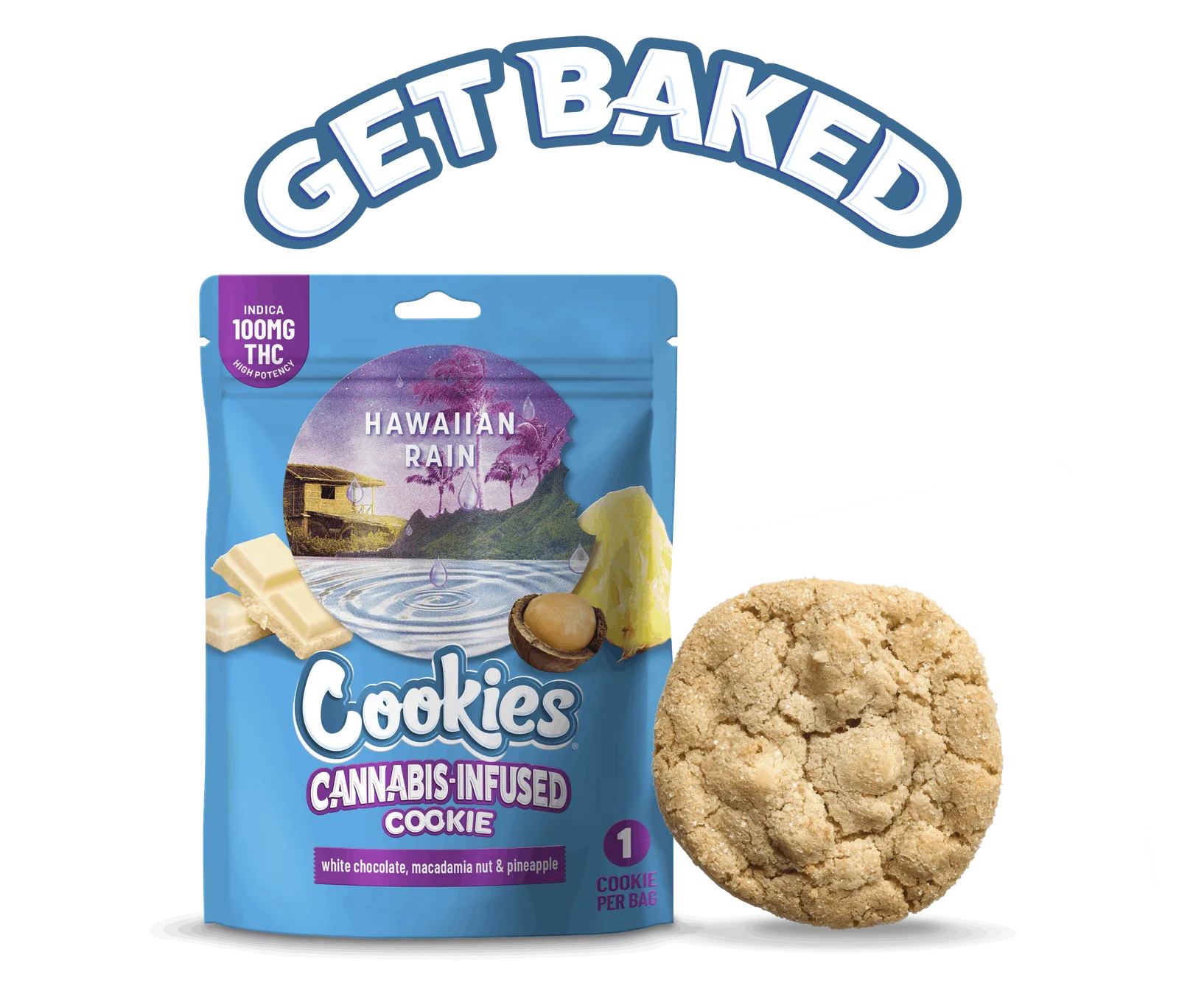 Cookies - 100mg Infused Cookie - Hawaiian Rain