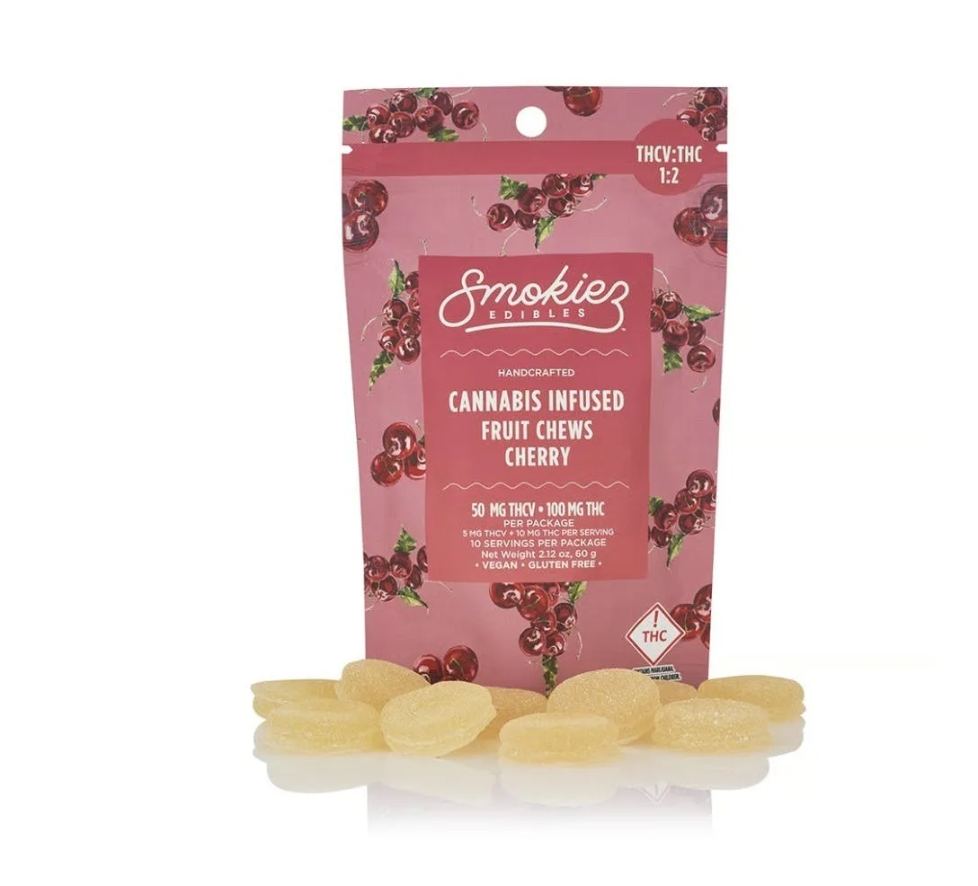 Cherry 2:1 THCV | Fruit Chews | Smokiez