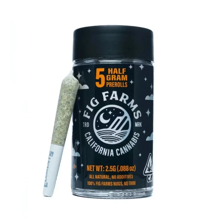Fig Farms - Couch Rider | 2.5g | .5g x 5 Preroll Pack - 2.5 items