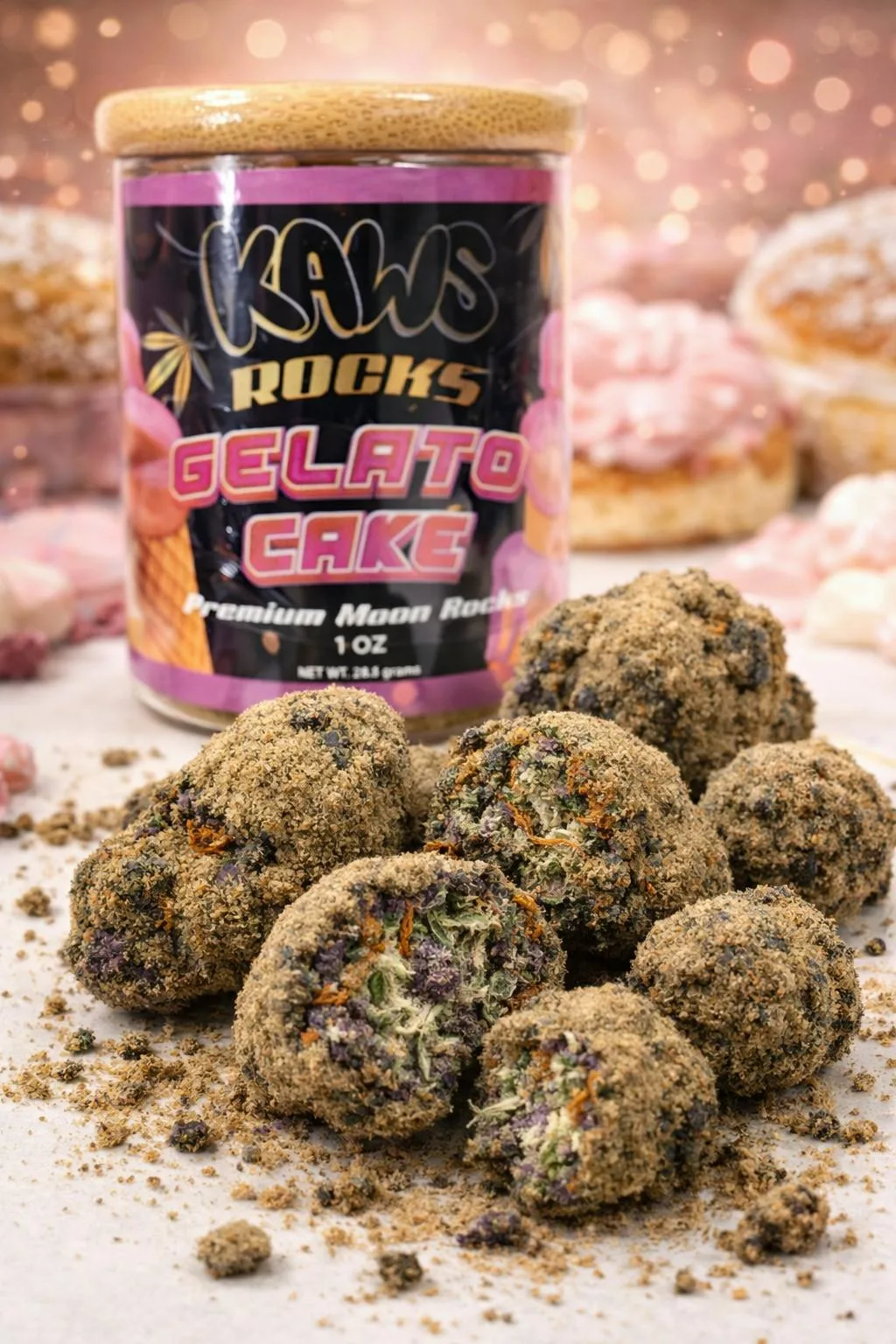 KAWS ROCKS | GELATO CAKE (1OZ MOONROOCKS)