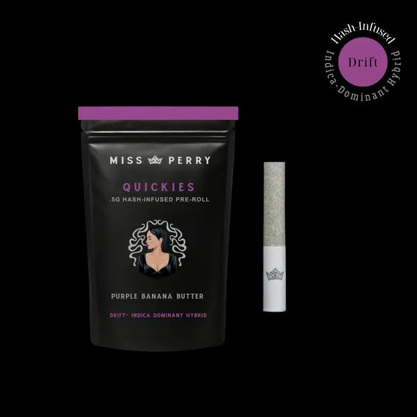 MISS PERRY - PURPLE BANANA BUTTER - QUICKIES - .5G INFUSED PREROLL