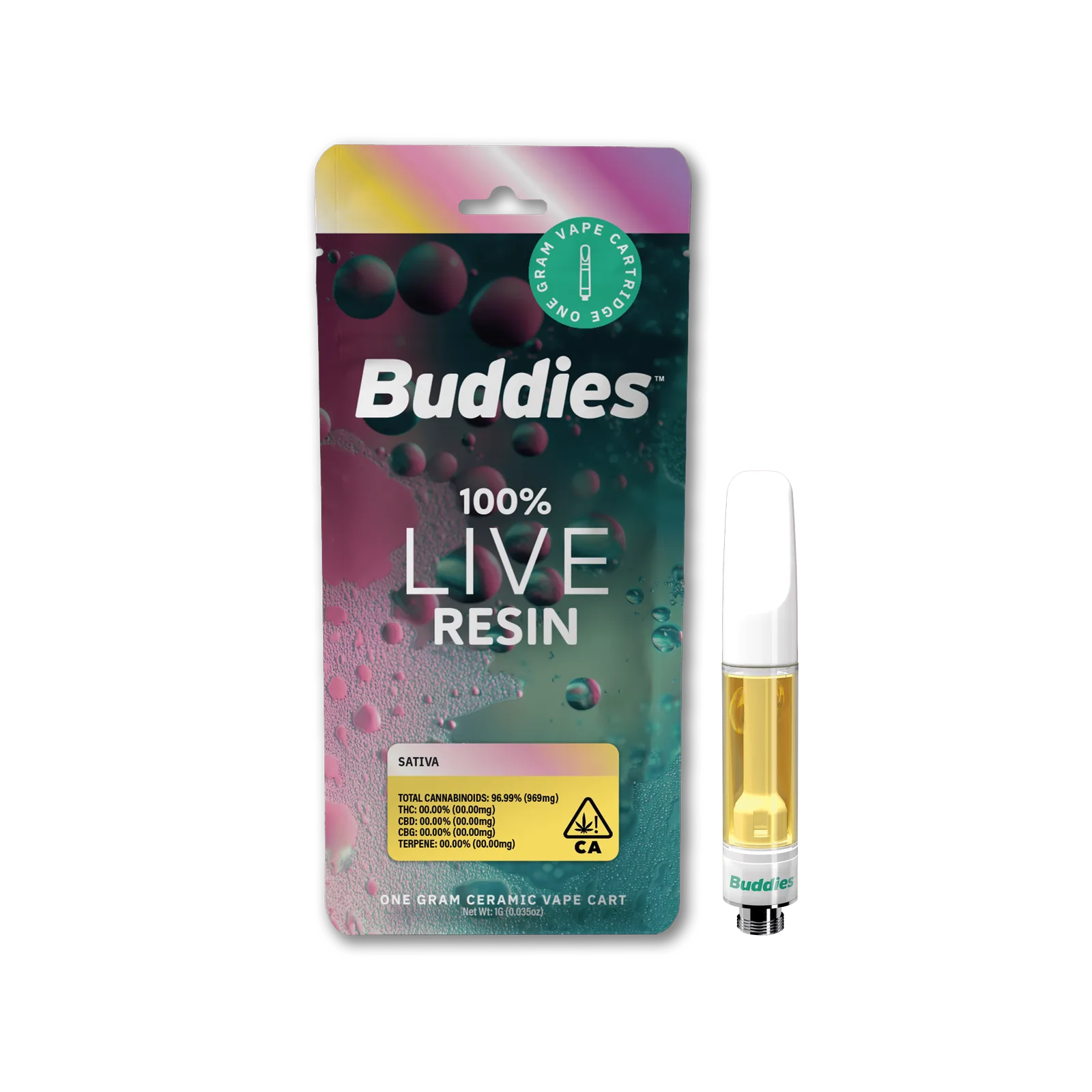 Live Resin | 1g Vape Cartridge | Sour Diesel (S)