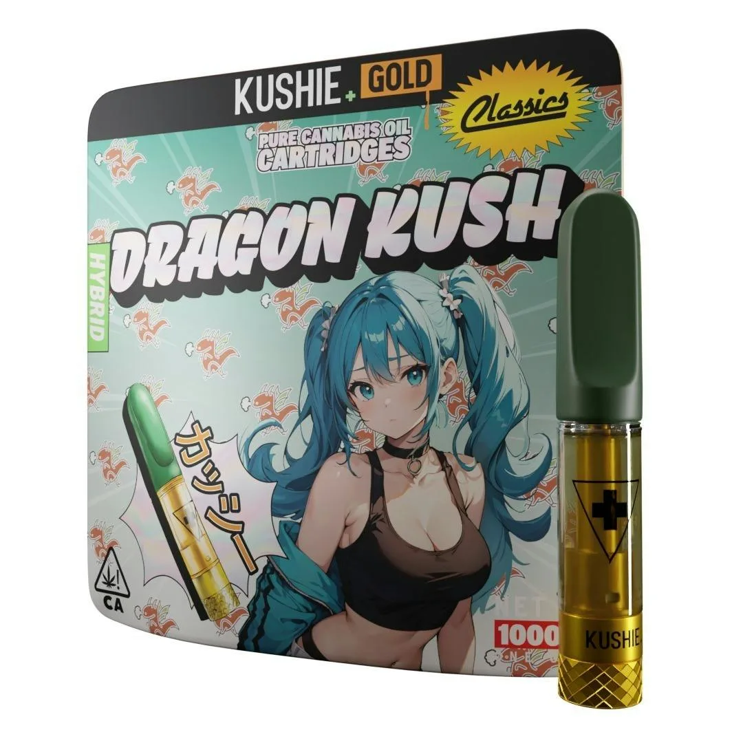 Dragon Kush (Hybrid) - Kushie+ Gold 1G Vape Cartridge