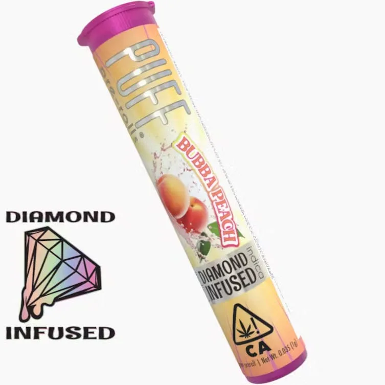 BUBBA PEACH - DIAMOND INFUSED PREROLL - 1G - INDICA - PUFF