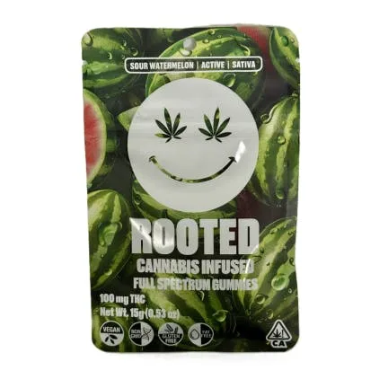 Rooted - Sour Watermelon Gummy Bar 100mg - 15 g