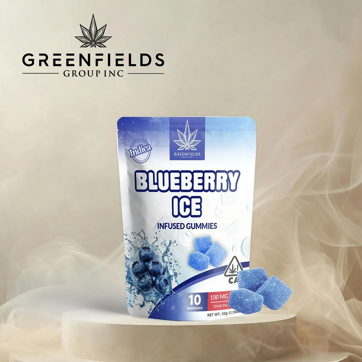 Blueberry Ice — 100MG THC Infused Gummies / Indica