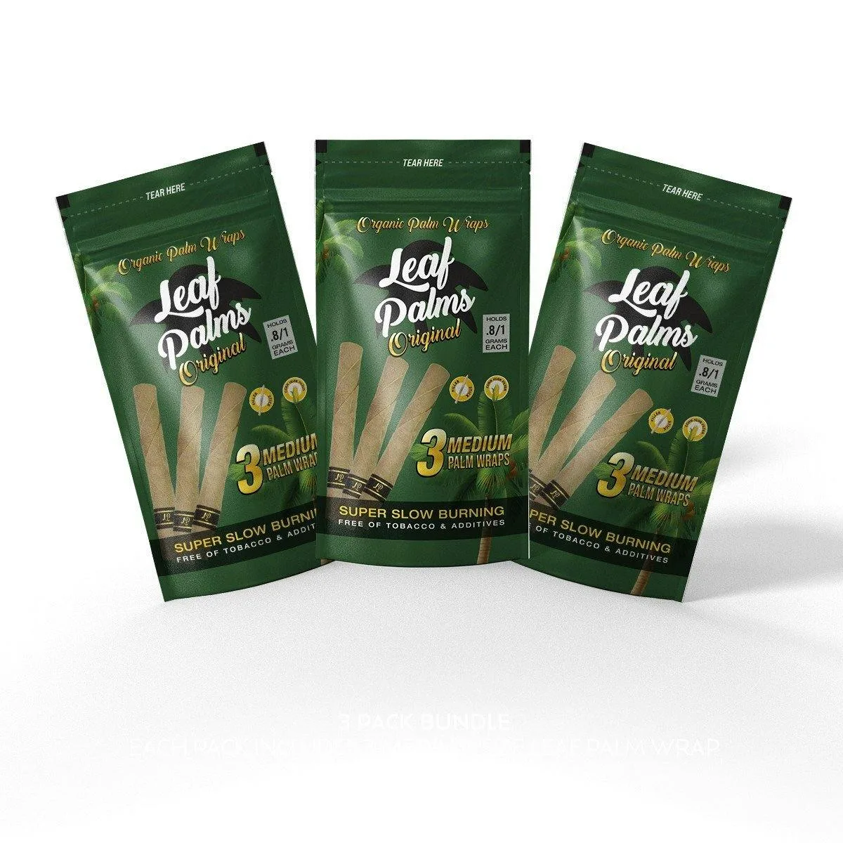 Leaf Palms Palm Wraps 3pk - One Size