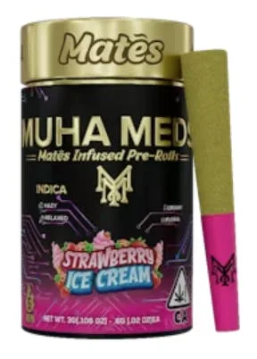 Muha Meds | Mates | Strawberry Ice Cream | Infused Minis | 5pk