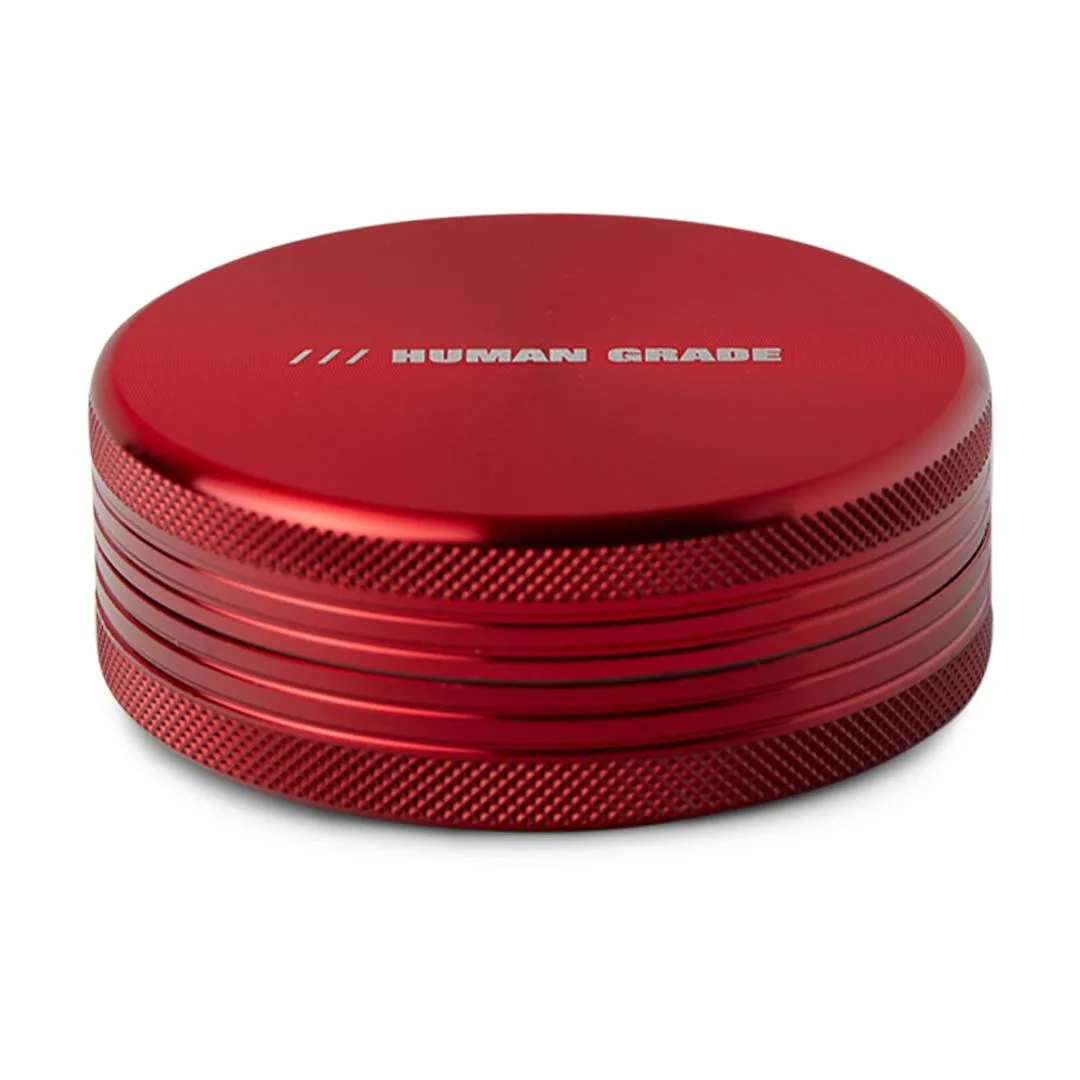 GRINDER ALUMINUM 2.5" - RED 2 PIECE - HUMAN GRADE