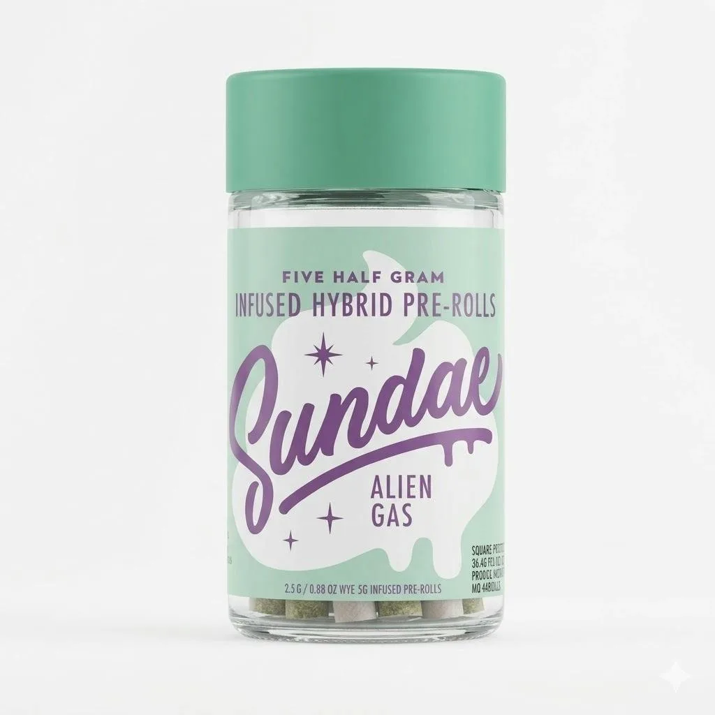 Sundae - Preroll - Infused - Alien Gas - 5pk